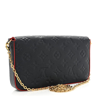 Louis Vuitton Empreinte Pochette Felicie Chain Wallet Marine Rouge 3 of 11