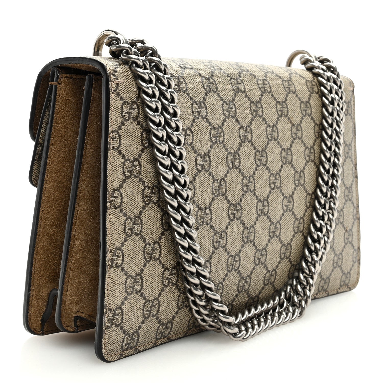 Gucci GG Supreme Monogram Small Dionysus Shoulder Bag Taupe 3 of 9