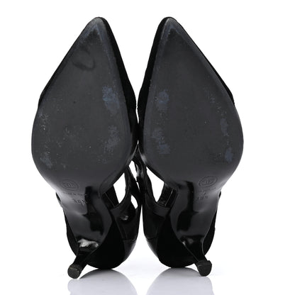 Chanel Lambskin Velvet Cap Toe Pumps 38.5 Black 4 of 4