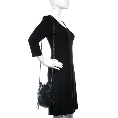 Chanel Calfskin Quilted Small Gabrielle Bucket Black 2 of 10