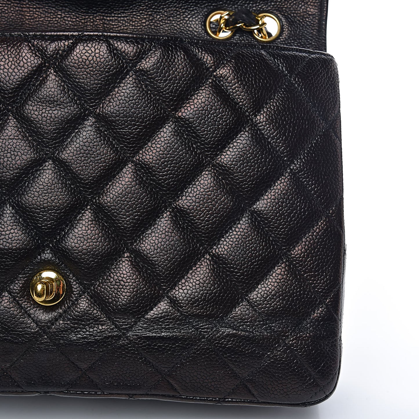 Caviar Quilted Jumbo Single Flap Black