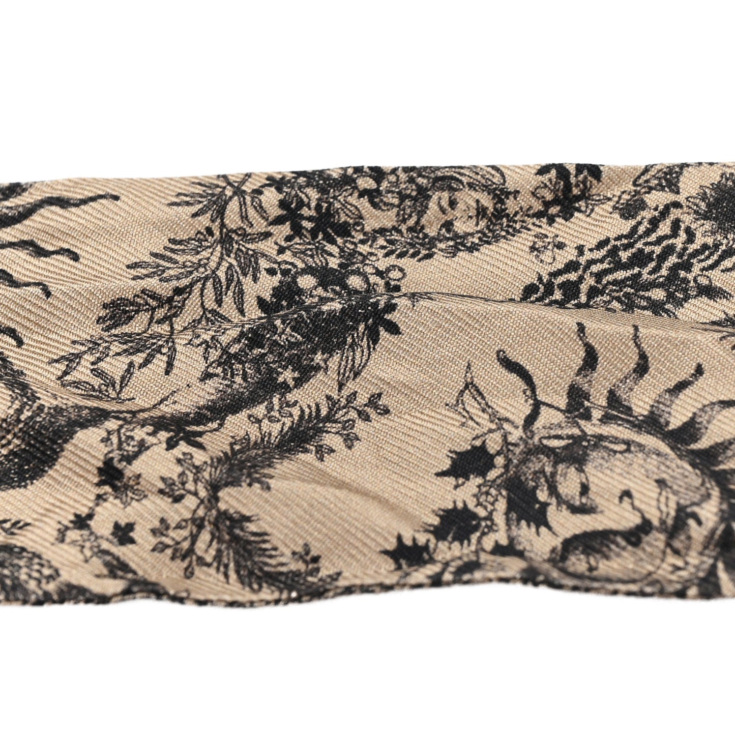 Silk Toile de Jouy Soleil Mitzah Scarf Beige