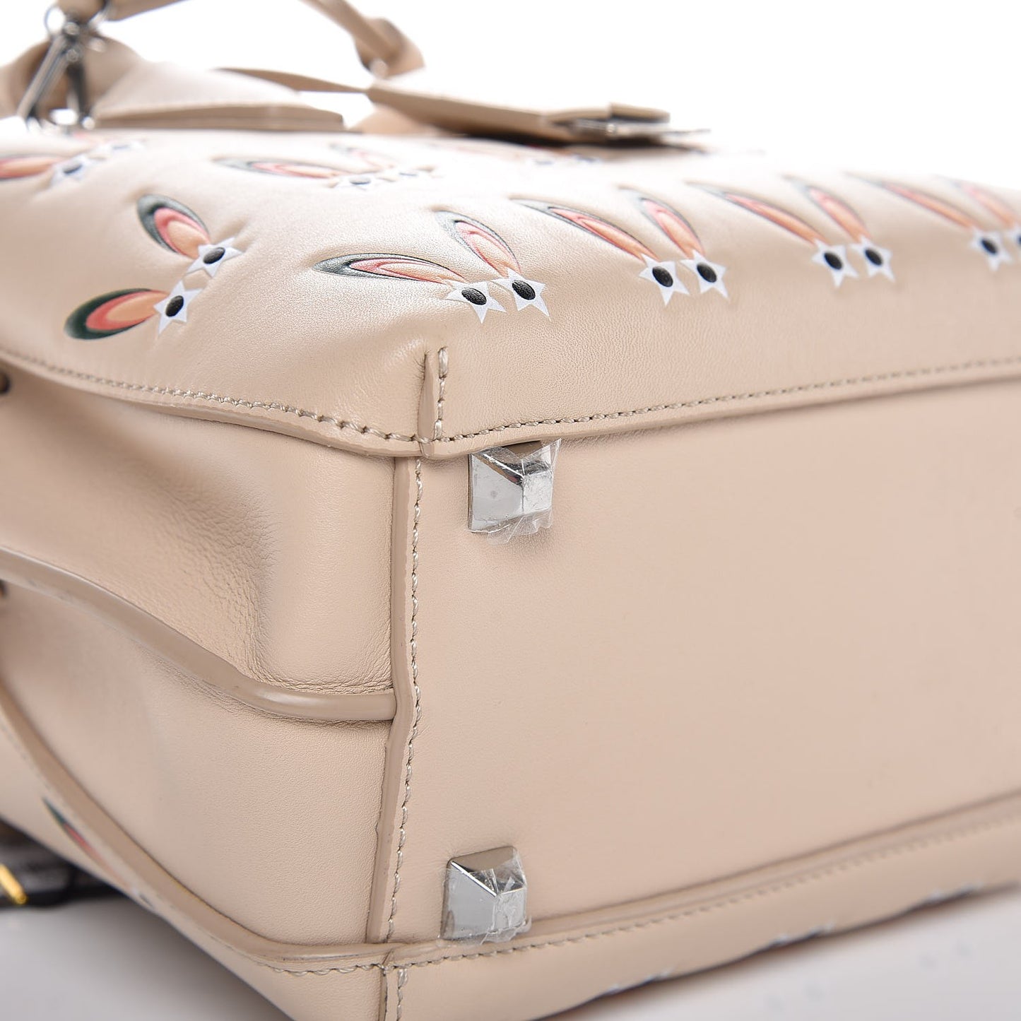Lambskin Star Eyed Bunny Mini Milla Tote Natural