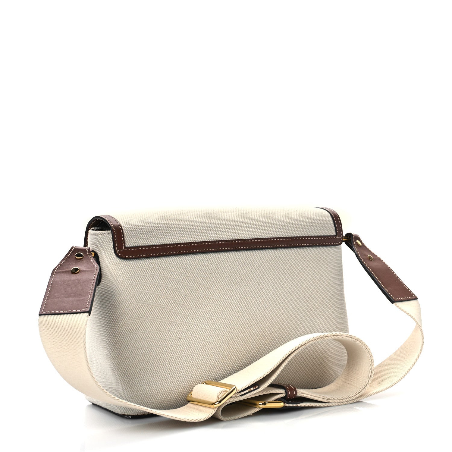 Burberry Canvas Horseferry Print Note Crossbody Bag Natural Tan 3 of 9