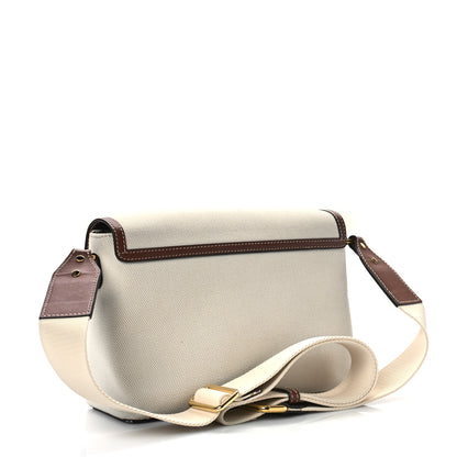 Burberry Canvas Horseferry Print Note Crossbody Bag Natural Tan 3 of 9