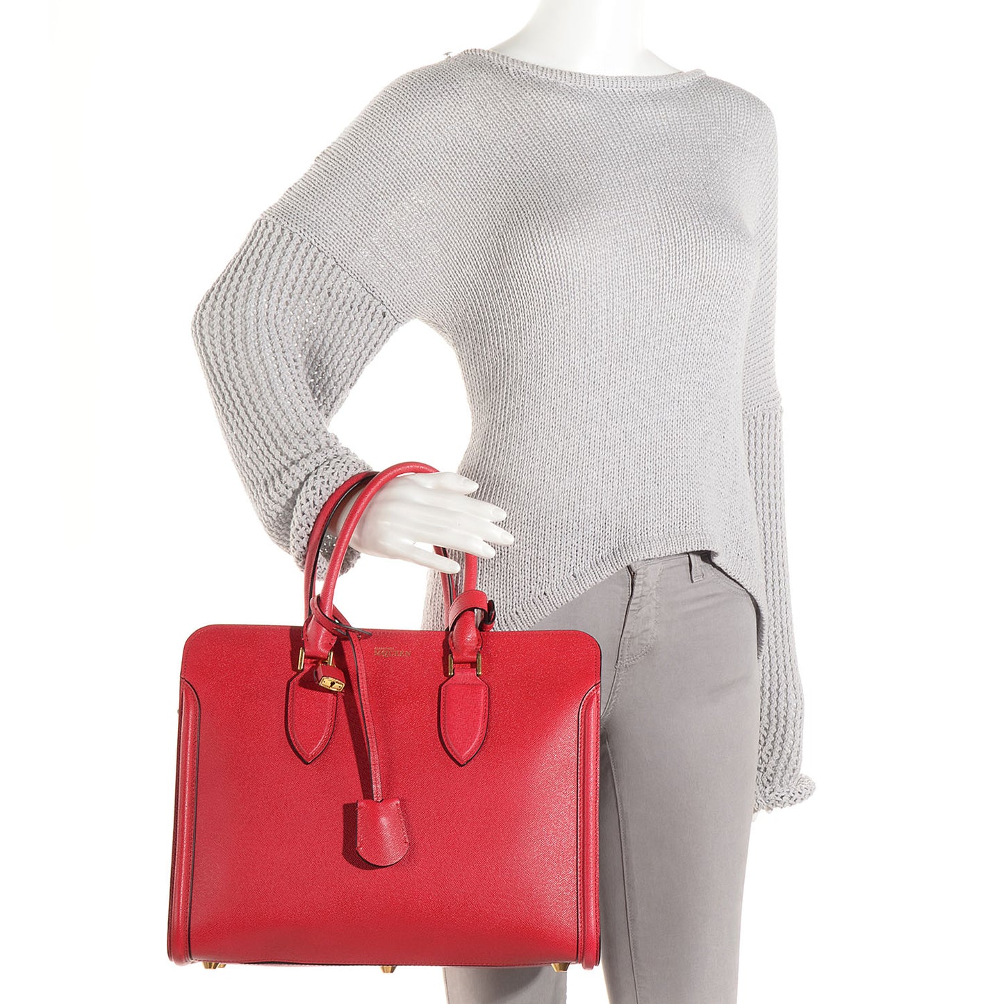 Saffiano Heroine Open Tote Red