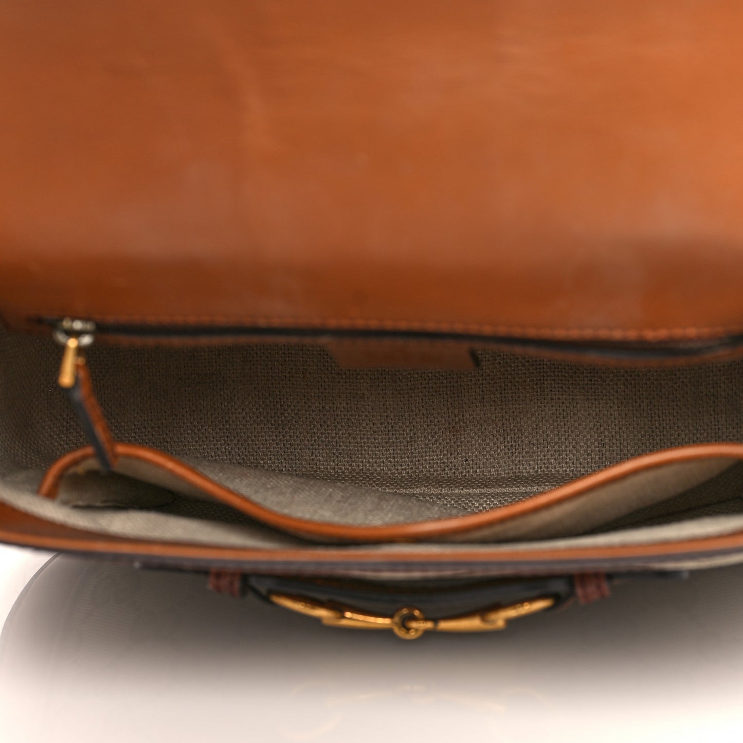 Monogram Medium Lady Web Shoulder Bag Beige Cuir