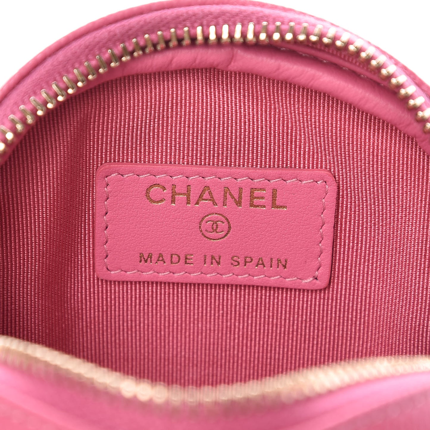 Caviar Quilted Zip Around Classic Coin Purse Pink
