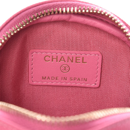 Chanel Caviar Quilted Zip Around Classic Coin Purse Pink 6 of 8