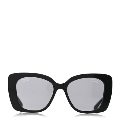 Chanel Acetate Strass Polarized Square Sunglasses 5422-B Black 2 of 8