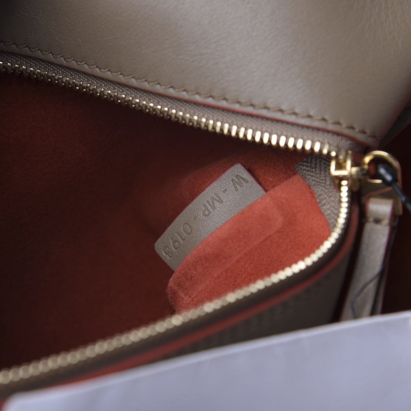 Crisped Calfskin Medium Tie Knot Tote Taupe