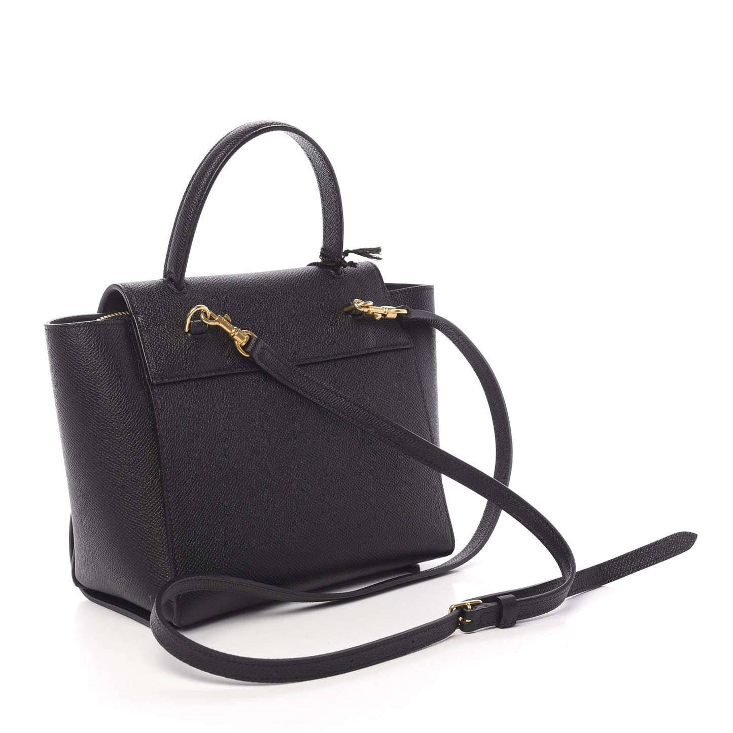 Grained Calfskin Nano Belt Bag Black