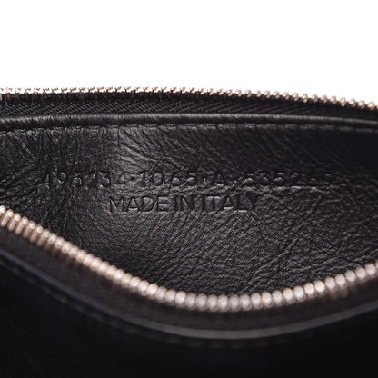 Balenciaga Nylon Jacquard Diagonal Logo Small Scarf Lock Chain Shoulder Bag Black Beige 8 of 8