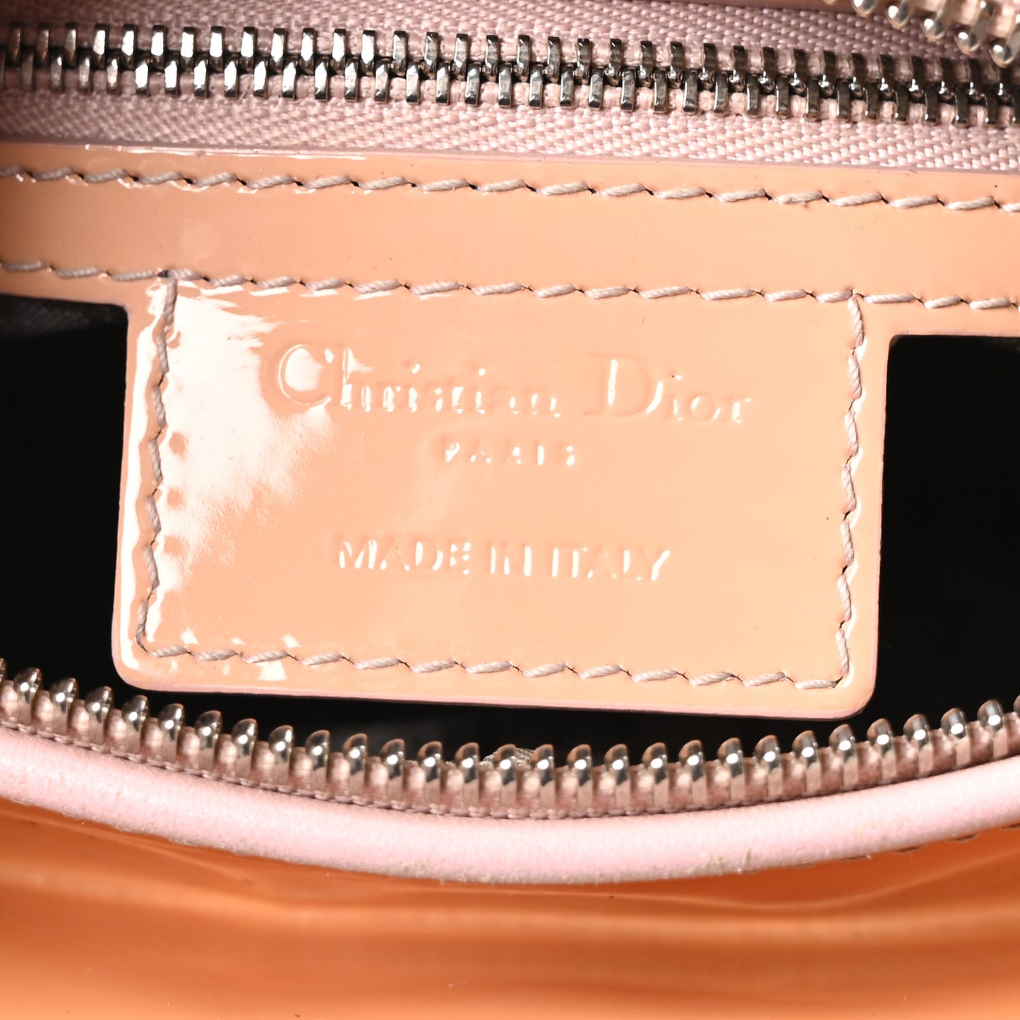 Patent Cannage Medium Lady Dior Beige