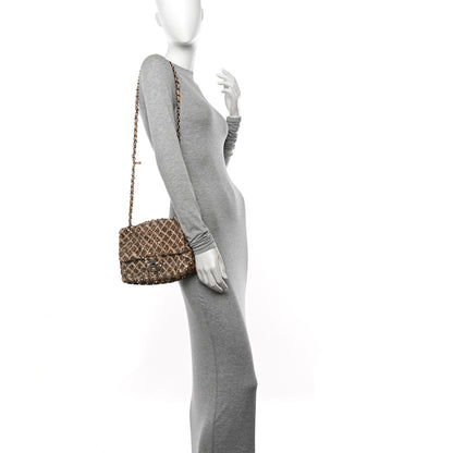 Chanel Sequin Quilted Medium Single Flap Gold 2 of 12