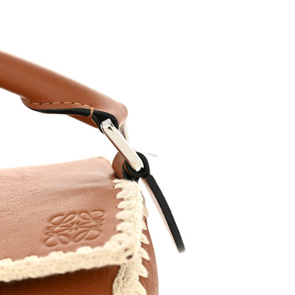 Loewe Calfskin Crochet Trim Medium Puzzle Bag Tan 11 of 11