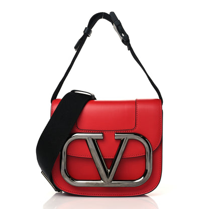 Valentino Garavani Smooth Calfskin Small Supervee Crossbody Bag Rouge Pur 1 of 5