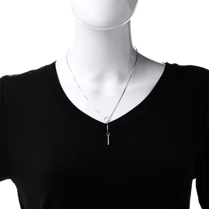 Gucci 18K White Gold 20mm Lariat Necklace 2 of 7