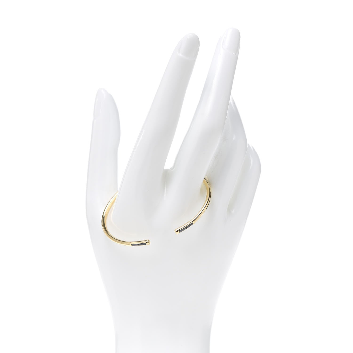 Tiffany 18K Yellow Gold Blue Sapphire Sparklers Wire Cuff Bracelet 2 of 5