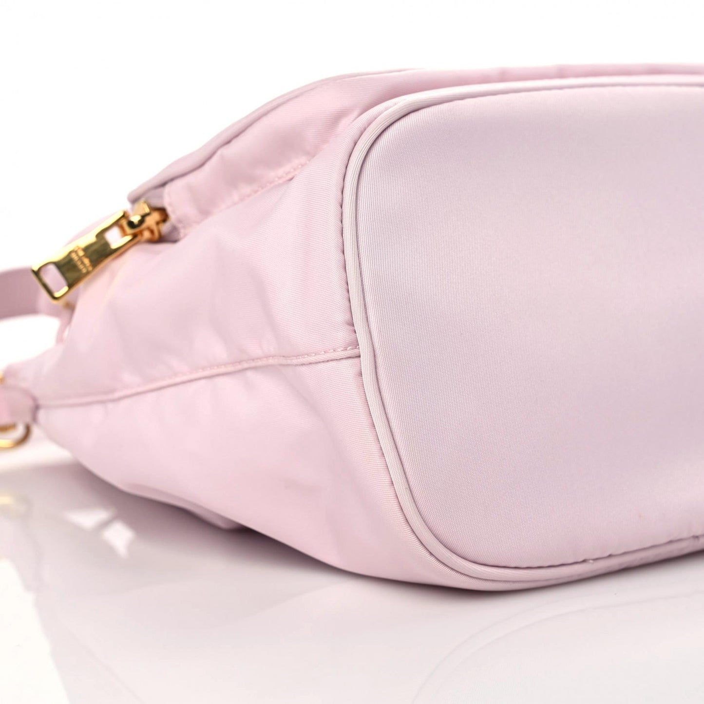 Re-Nylon Saffiano Duet Bucket Crossbody Bag Alabastro