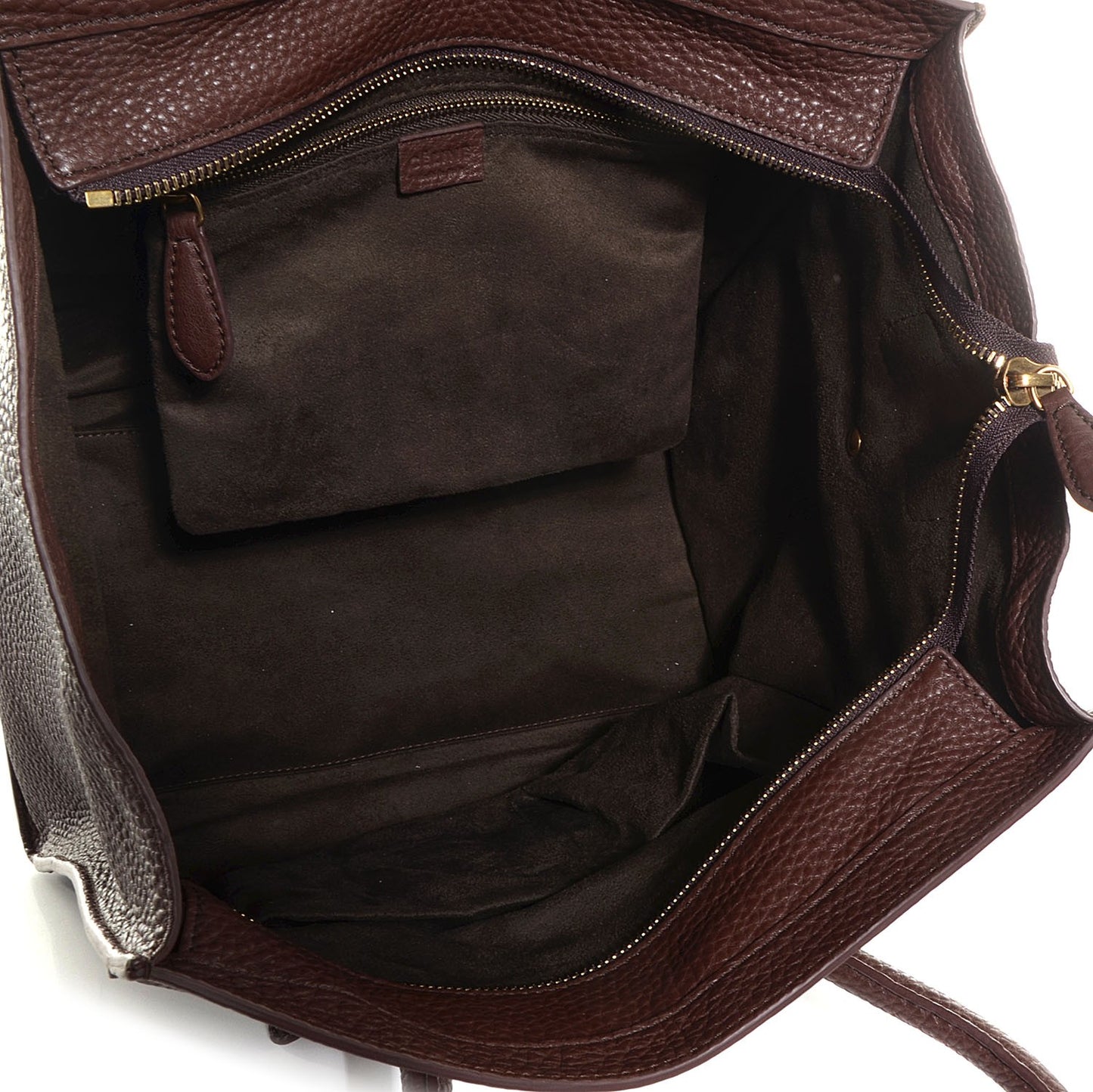 Pebbled Calfskin Mini Luggage Chocolate