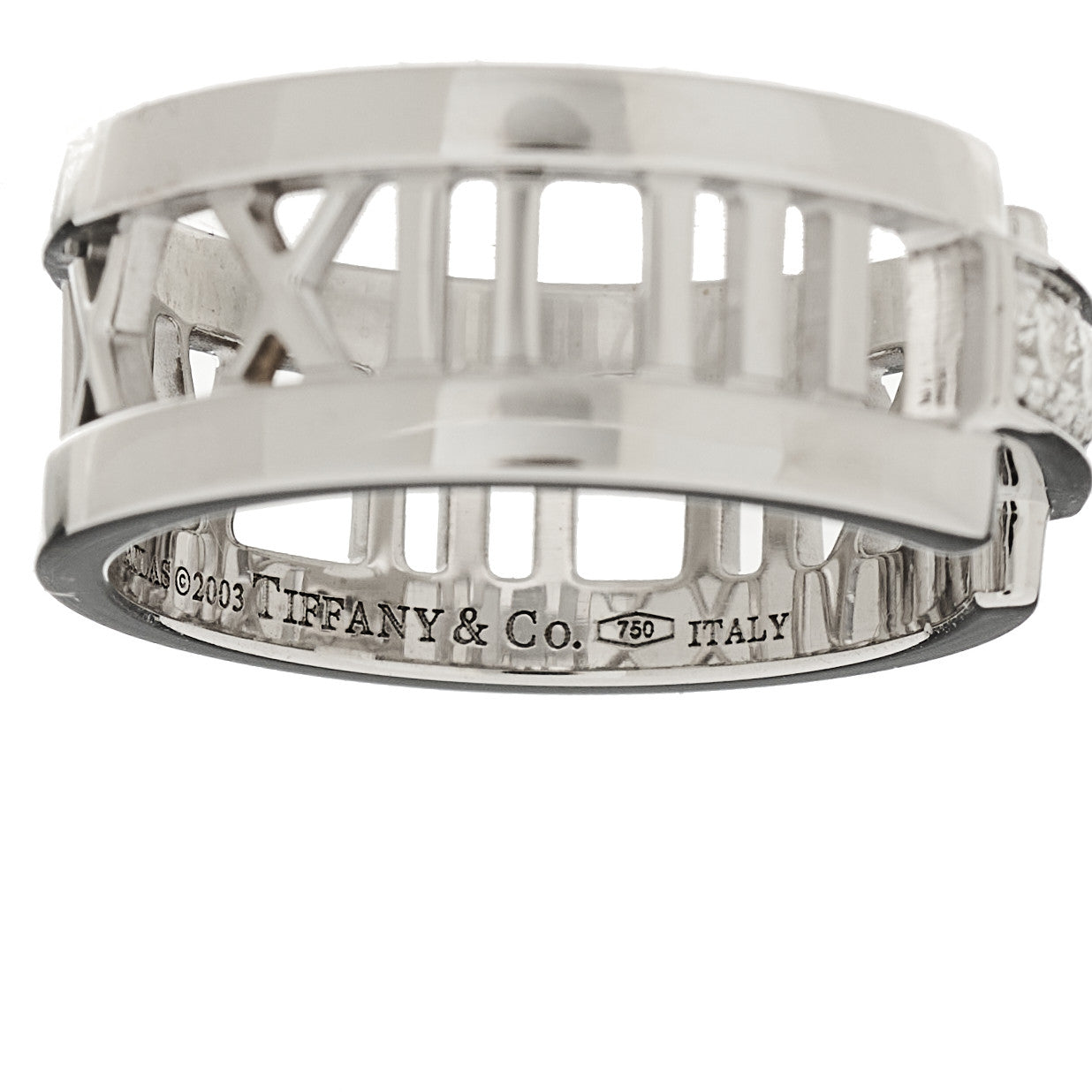 18K White Gold Diamond Open Atlas Ring 53 6.5