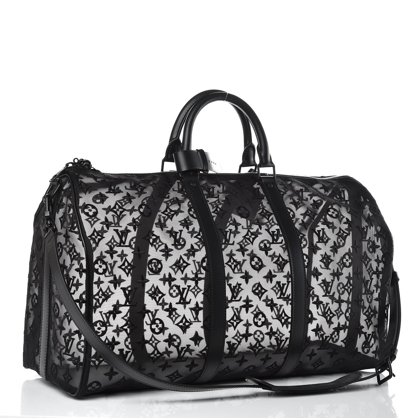 Monogram See Through Keepall Bandouliere 50 Black