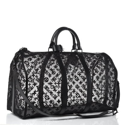 Louis Vuitton Monogram See Through Keepall Bandouliere 50 Black 4 of 13