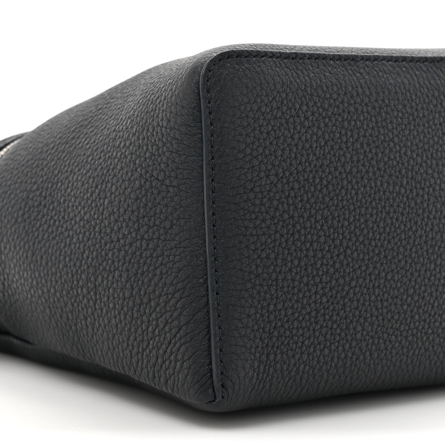 Loro Piana Grained Calfskin Braided L27 Extra Pocket Pouch Blue Marine Whisper White 9 of 9