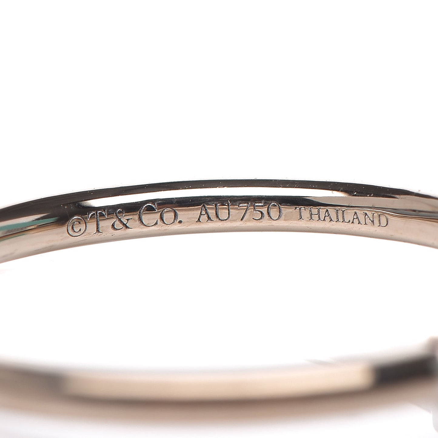 18K White Gold Diamond T Wire Ring 54 7