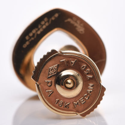 Chopard 18K Yellow Gold Diamond Ruby Happy Diamonds Heart Earrings 5 of 6