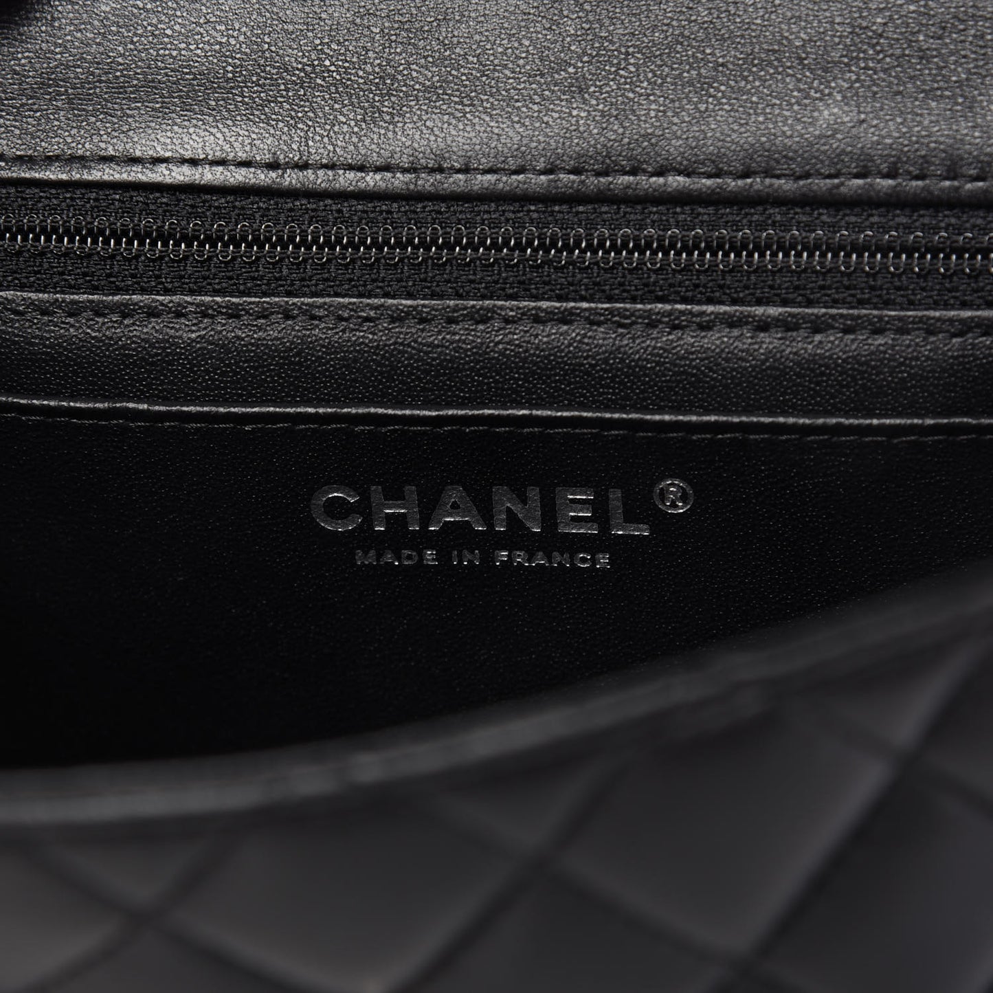 Lambskin Quilted Mini Square Flap Black