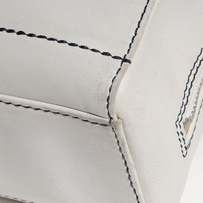 Chanel Leather Contrast Square Stitch Camera Case Dark White 6 of 11