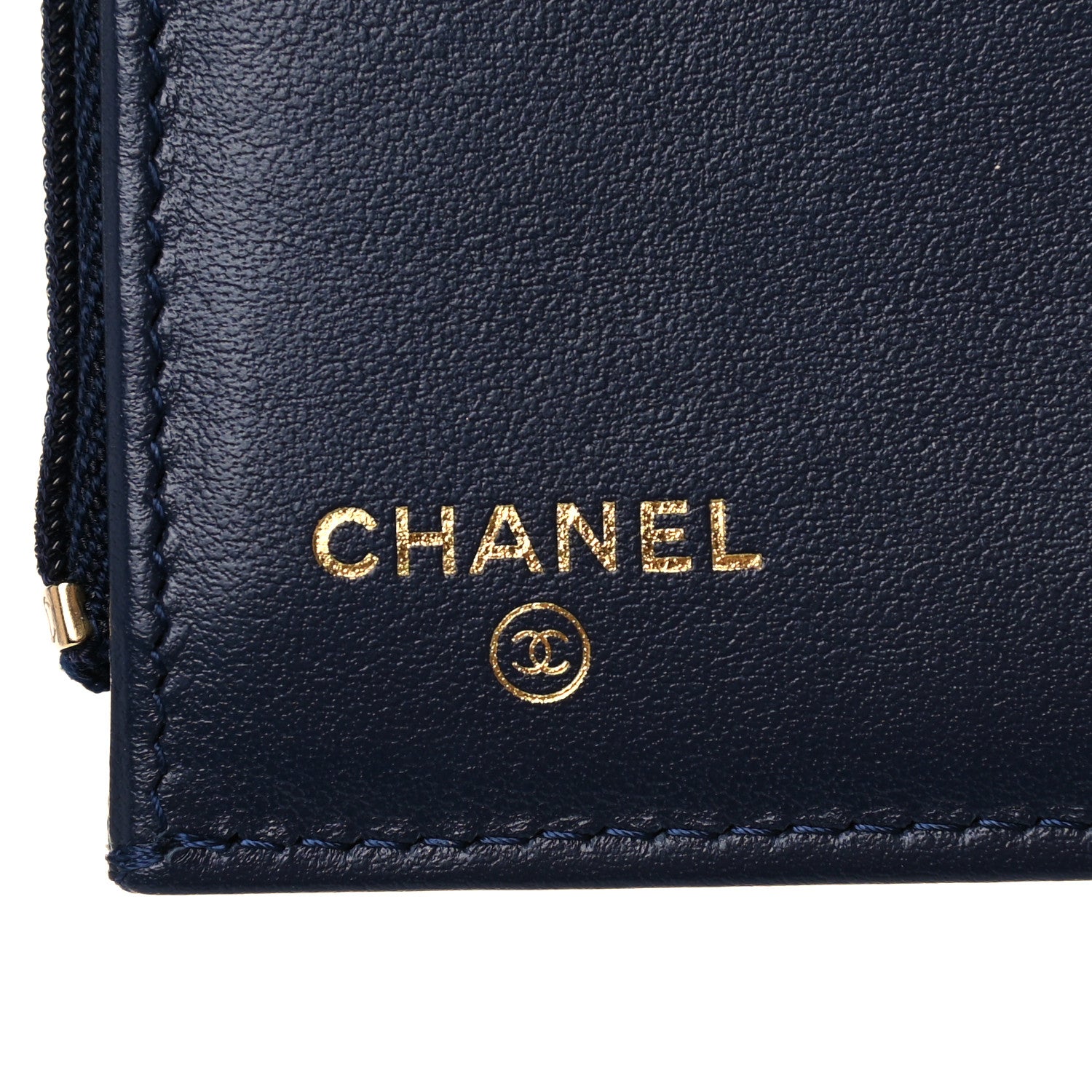 Chanel Caviar Quilted Compact Flap Wallet Navy 6 of 8