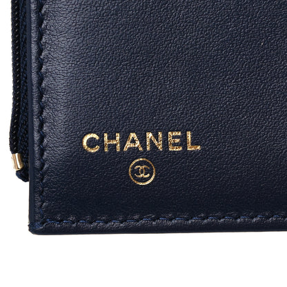 Chanel Caviar Quilted Compact Flap Wallet Navy 6 of 8