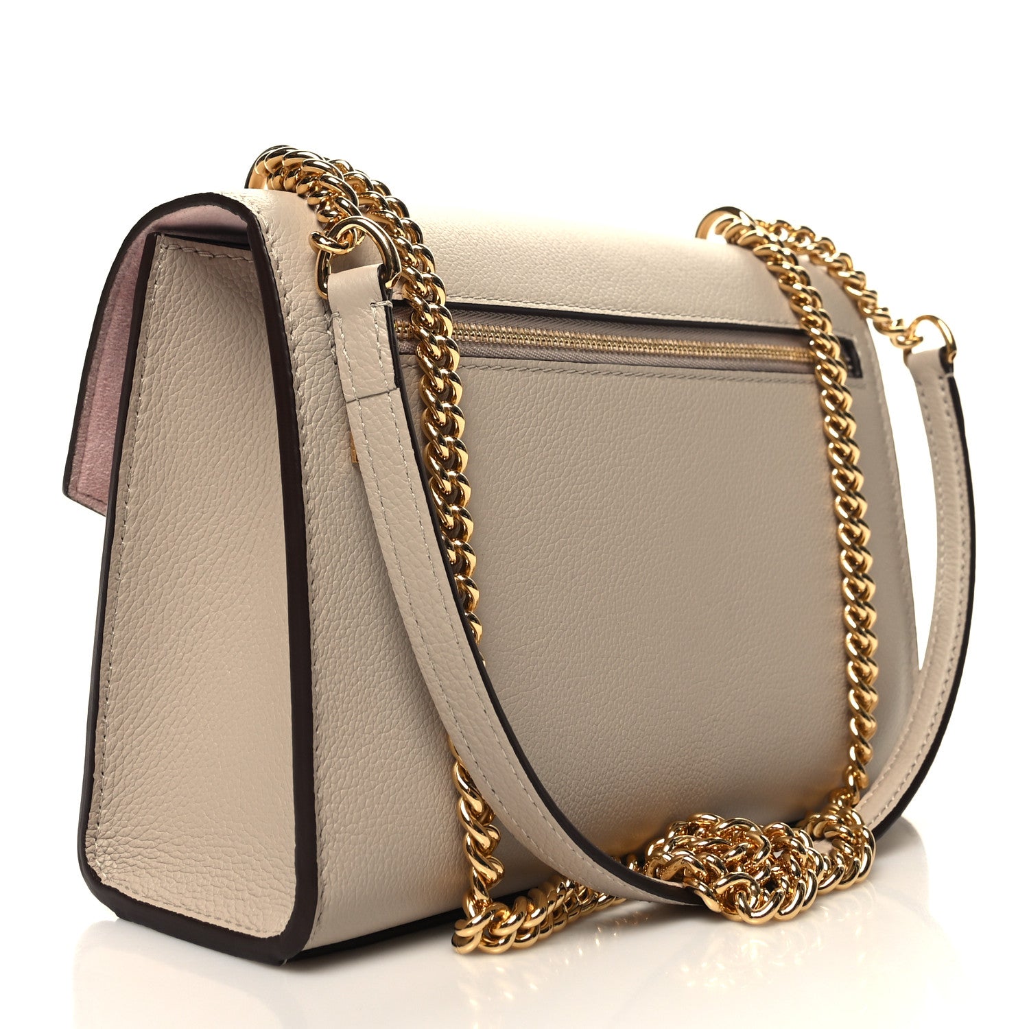 Louis Vuitton Soft Calfskin Mylockme Chain Bag BB Greige 3 of 10