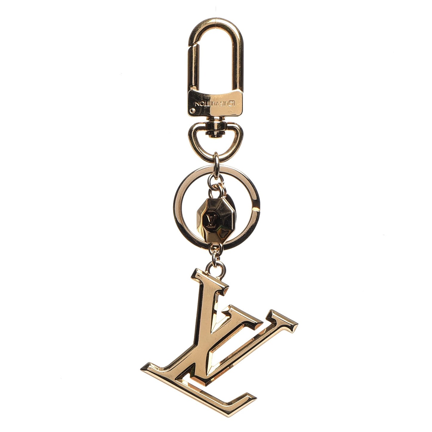 LV Facettes Bag Charm Key Holder Gold