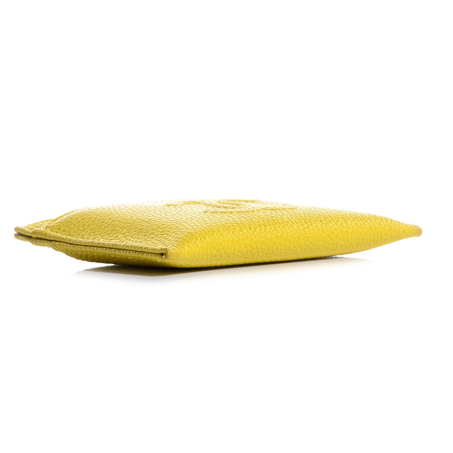 Chanel Caviar CC Timeless Card Holder Yellow 4 of 9