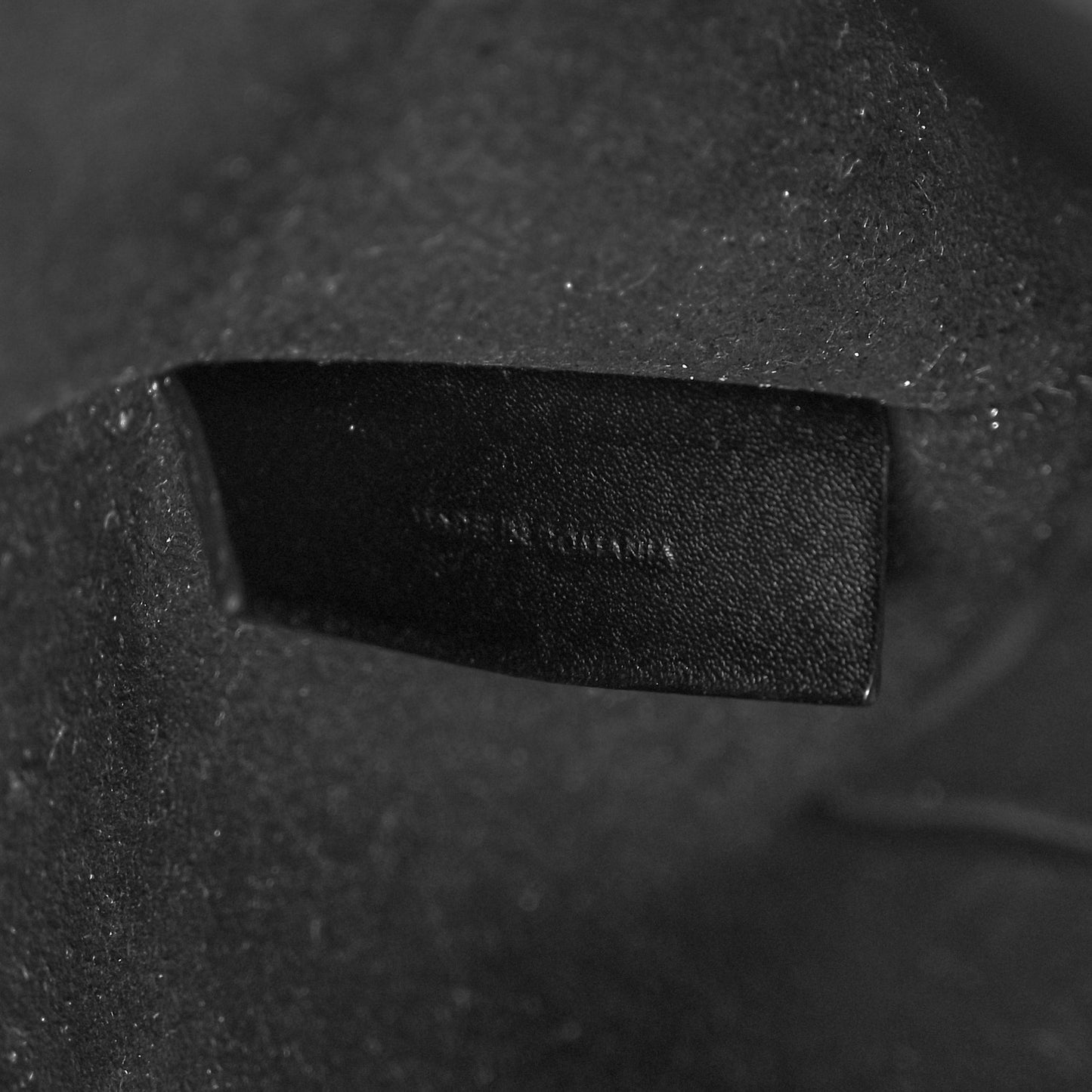 Calfskin Logo Debossed Tote Black