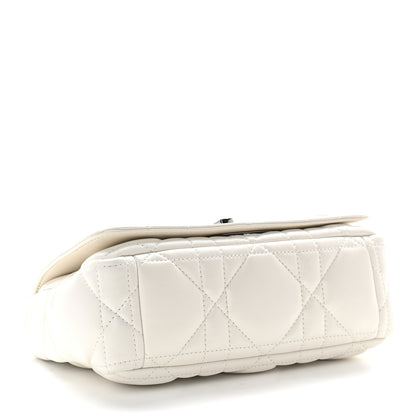 Christian Dior Lambskin Macrocannage Small Dior Caro Bag Ivory 4 of 9