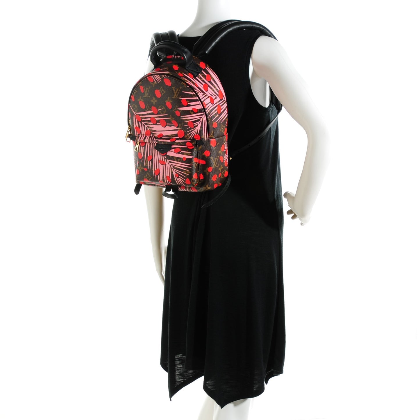 Monogram Jungle Dots Palm Springs Backpack PM Sugar Pink Poppy