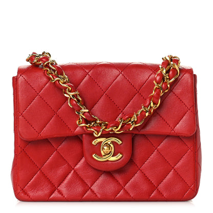 Chanel Lambskin Quilted Mini Square Flap Red 1 of 9