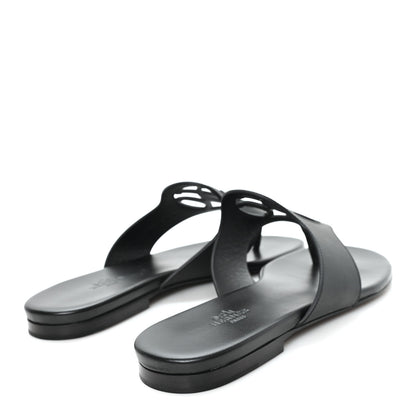 Hermes Calfskin Womens Mage Sandals 39 Black 5 of 9