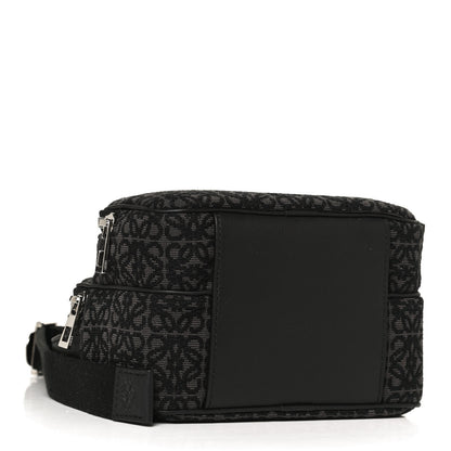 Loewe Jacquard Anagram Calfskin Mini Camera Bag Anthracite Black 4 of 10