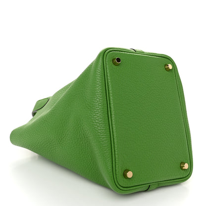 Hermes Taurillon Clemence Picotin Lock 18 PM Vert Yucca 4 of 11