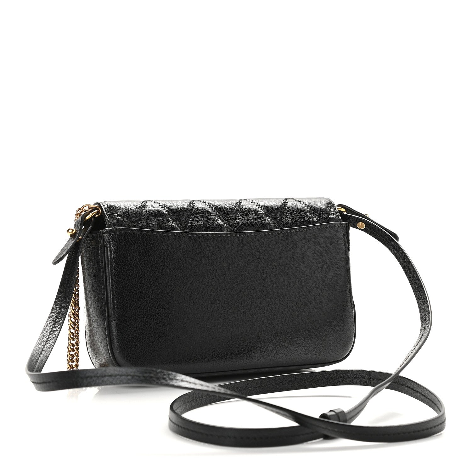 Givenchy Goatskin Quilted GV3 Mini Pocket Convertible Bag Black 3 of 8