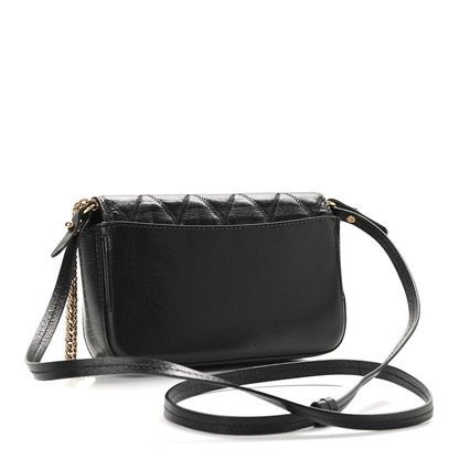 Givenchy Goatskin Quilted GV3 Mini Pocket Convertible Bag Black 3 of 8