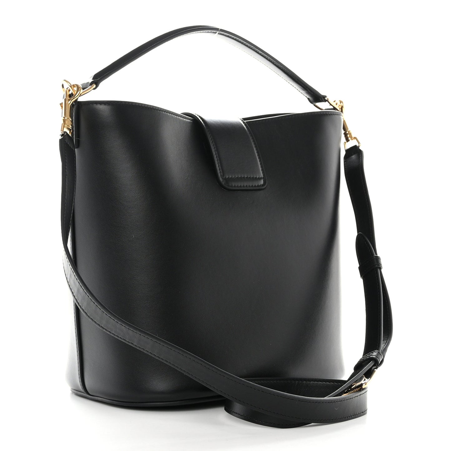 Smooth Calfskin Triomphe Medium Louise Bag Black