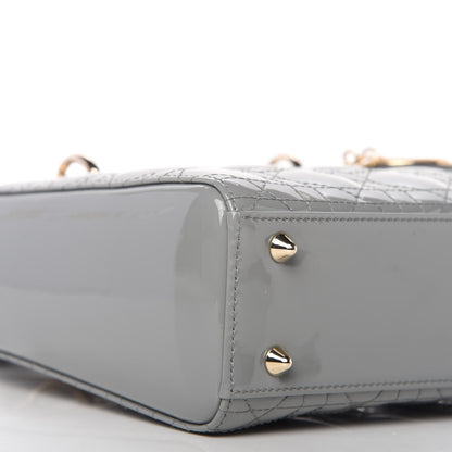 Christian Dior Patent Cannage Small Lady Dior Grey 6 of 10