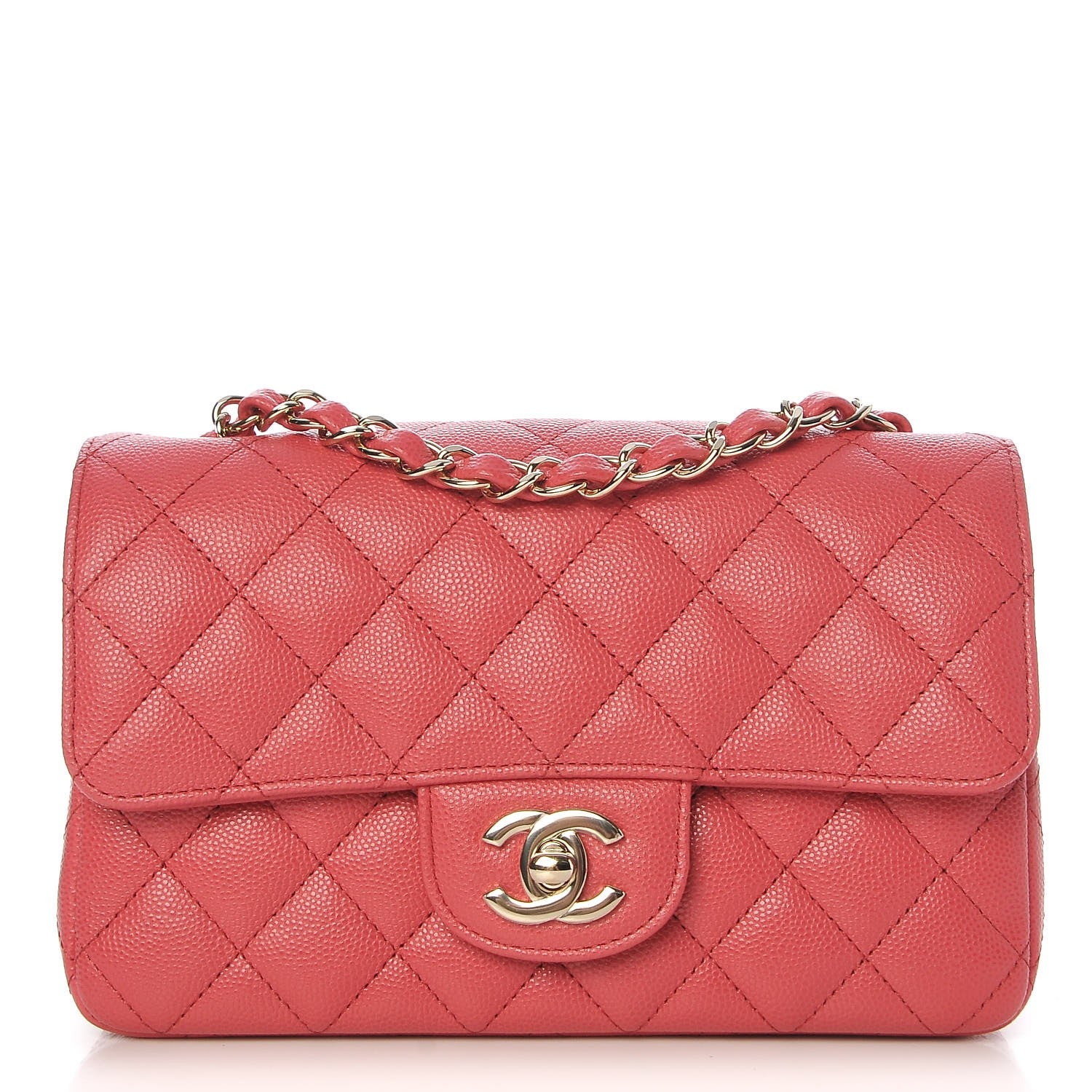 Chanel Caviar Quilted Mini Rectangular Flap Dark Pink 1 of 8